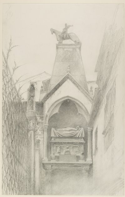 Study of the Tomb of Can Grande della Scala at Verona by John Ruskin
